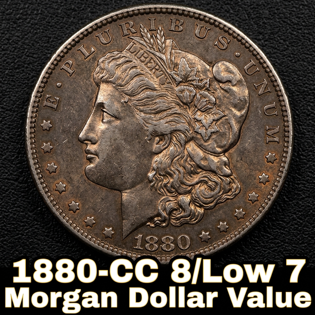 1880-CC 8/Low 7 Morgan Dollar Value Guide What This Rare Carson City Coin Is Worth Today