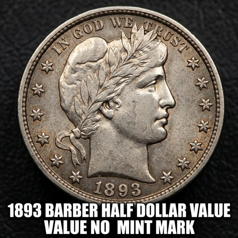 1893 Barber Half Dollar Value with No Mint Mark and What It's Worth Today