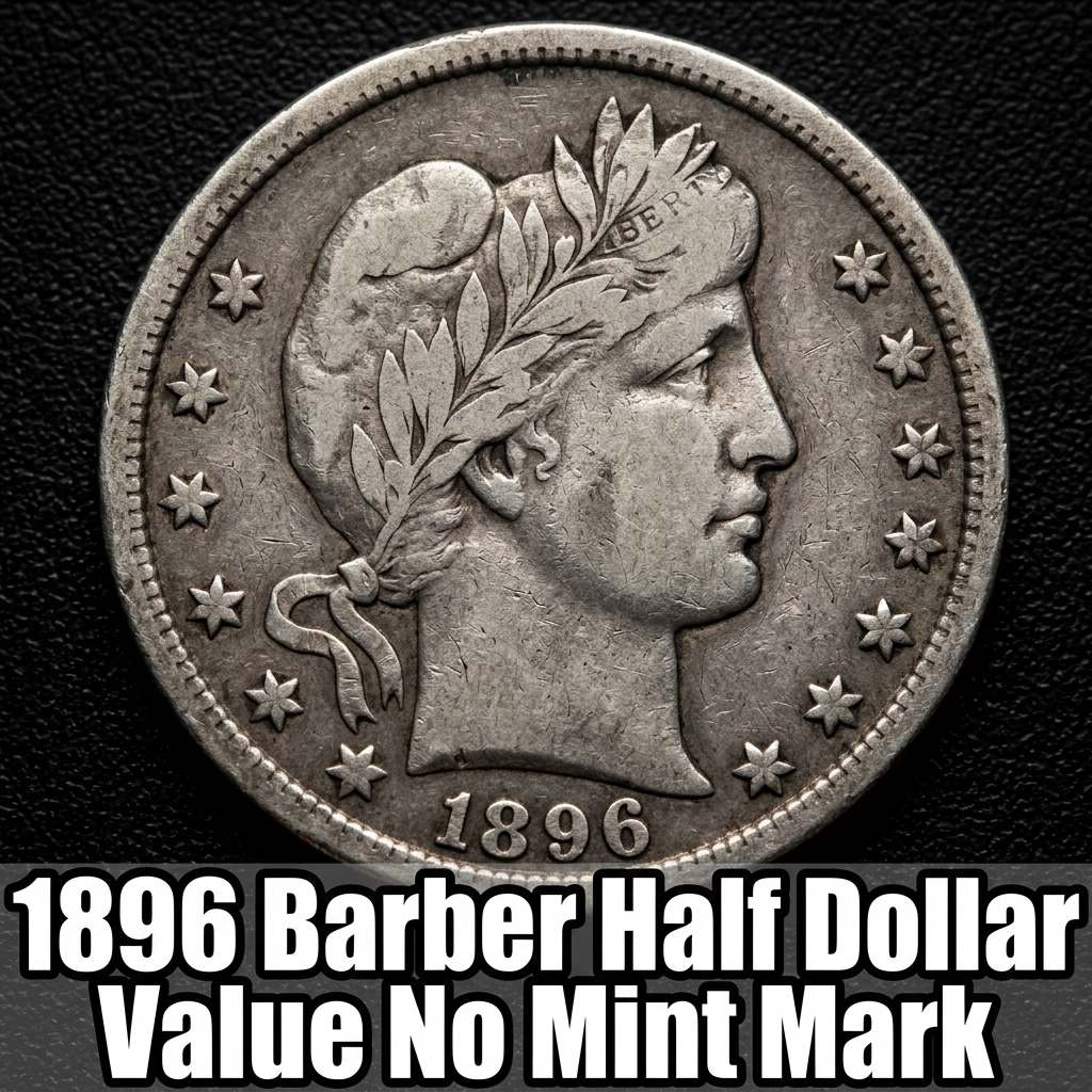 1896 Barber Half Dollar Value with No Mint Mark and What It's Worth Today