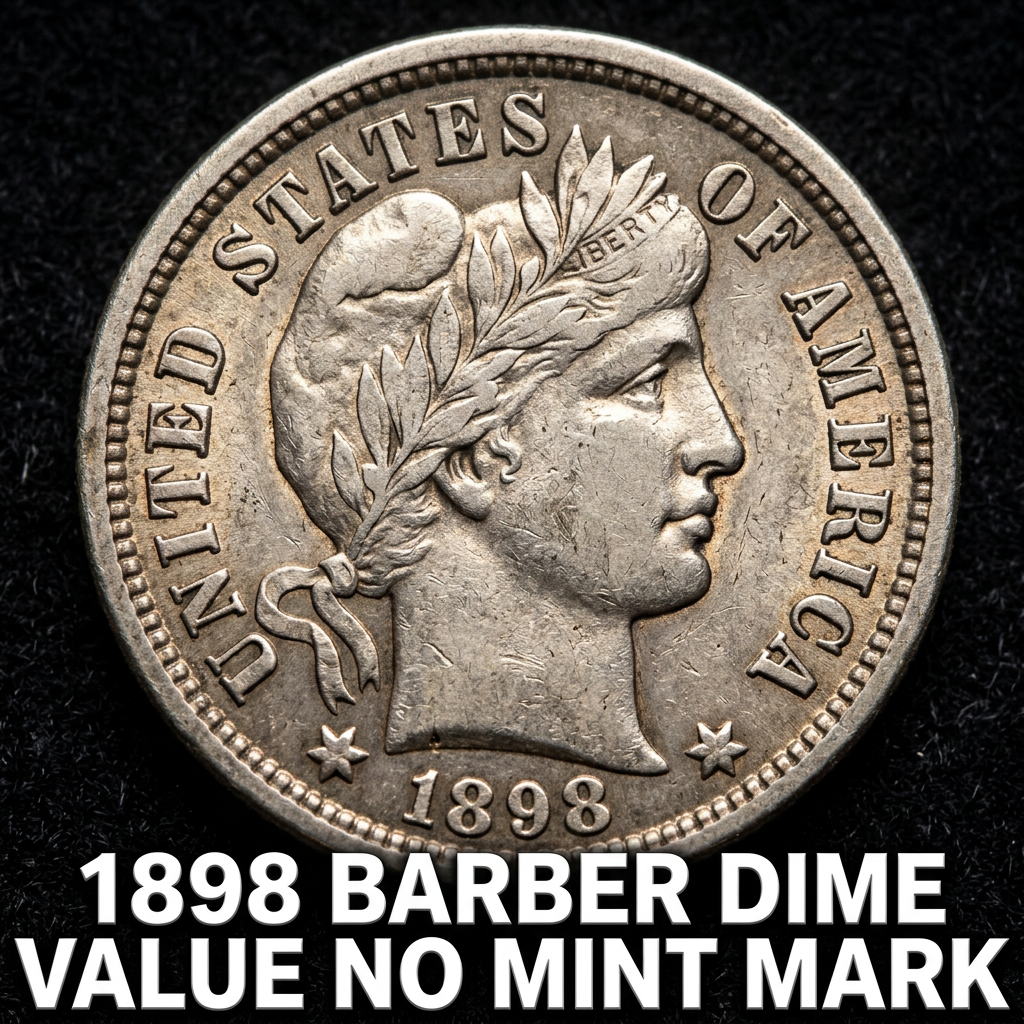 1898 Barber Dime Value With No Mint Mark What It's Worth Today
