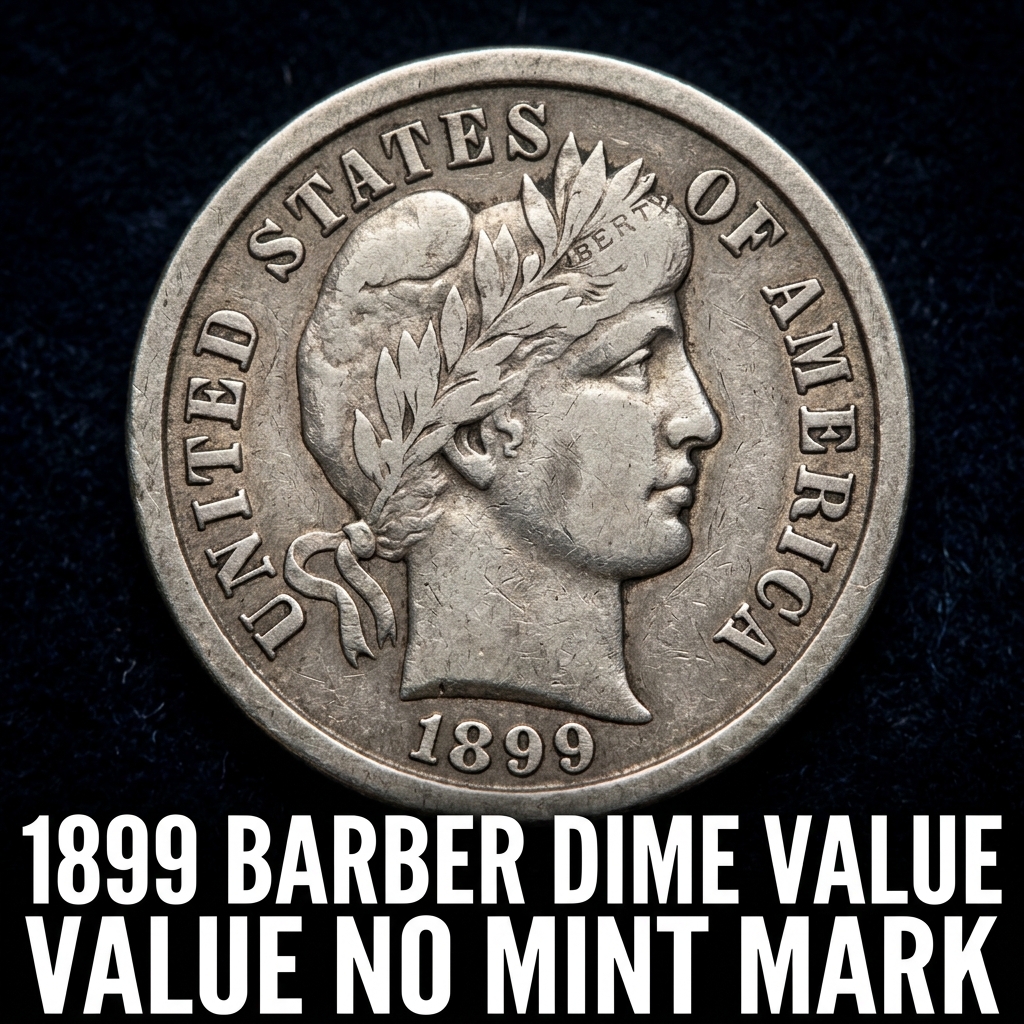 1899 Barber Dime Value with No Mint Mark What It's Worth Today