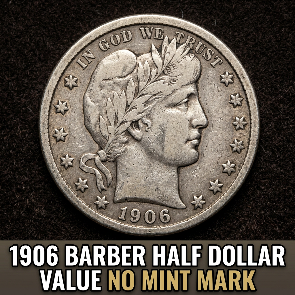 1906 Barber Half Dollar Value With No Mint Mark What Is It Worth
