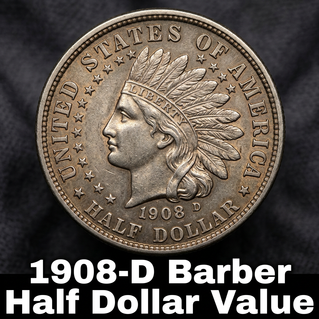 1908-D Barber Half Dollar Value and What Your Coin Could Be Worth Today