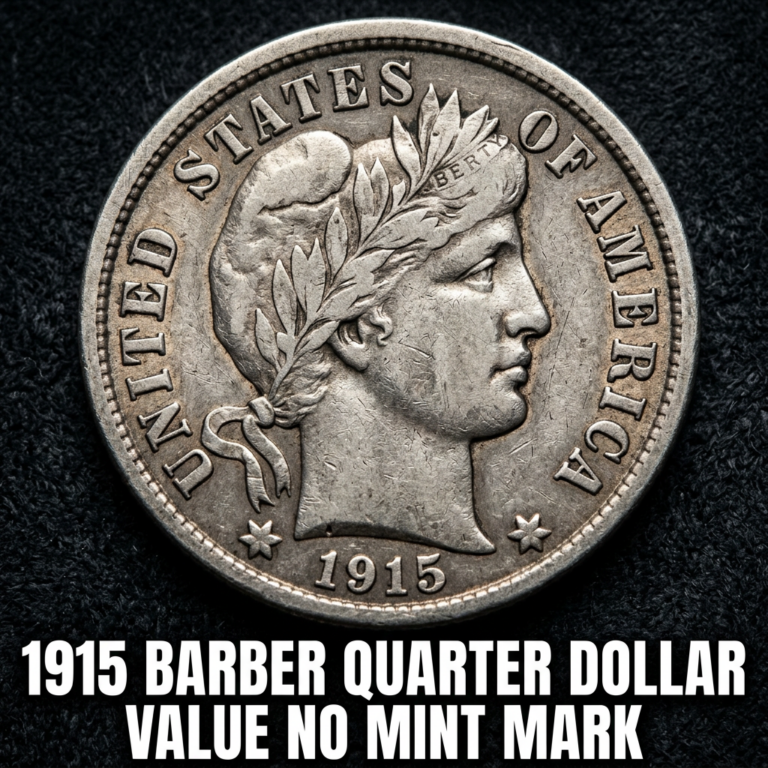 1915 Barber Quarter Dollar Value with No Mint Mark What It's Worth Today