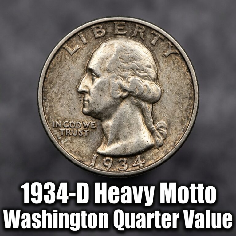 1934-D Heavy Motto Washington Quarter Value Guide What It's Worth Today