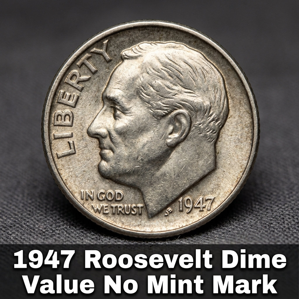 1947 Roosevelt Dime Value No Mint Mark What It's Worth Today