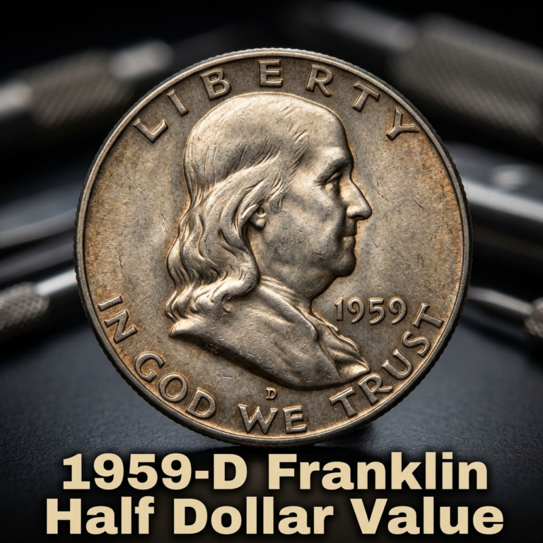 1959-D Franklin Half Dollar Value What This Denver Mint Coin Is Worth Today