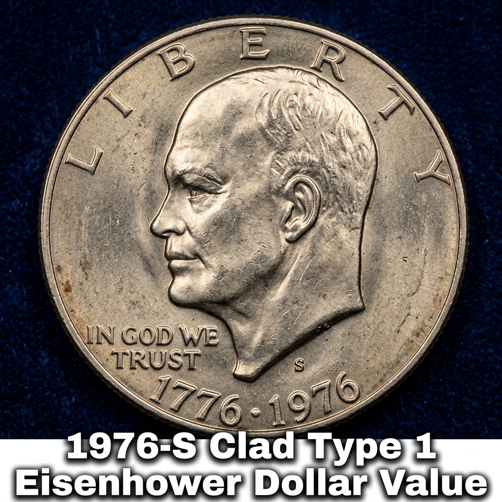 1976-S Clad Type 1 Eisenhower Dollar Value and What Collectors Are Paying Today
