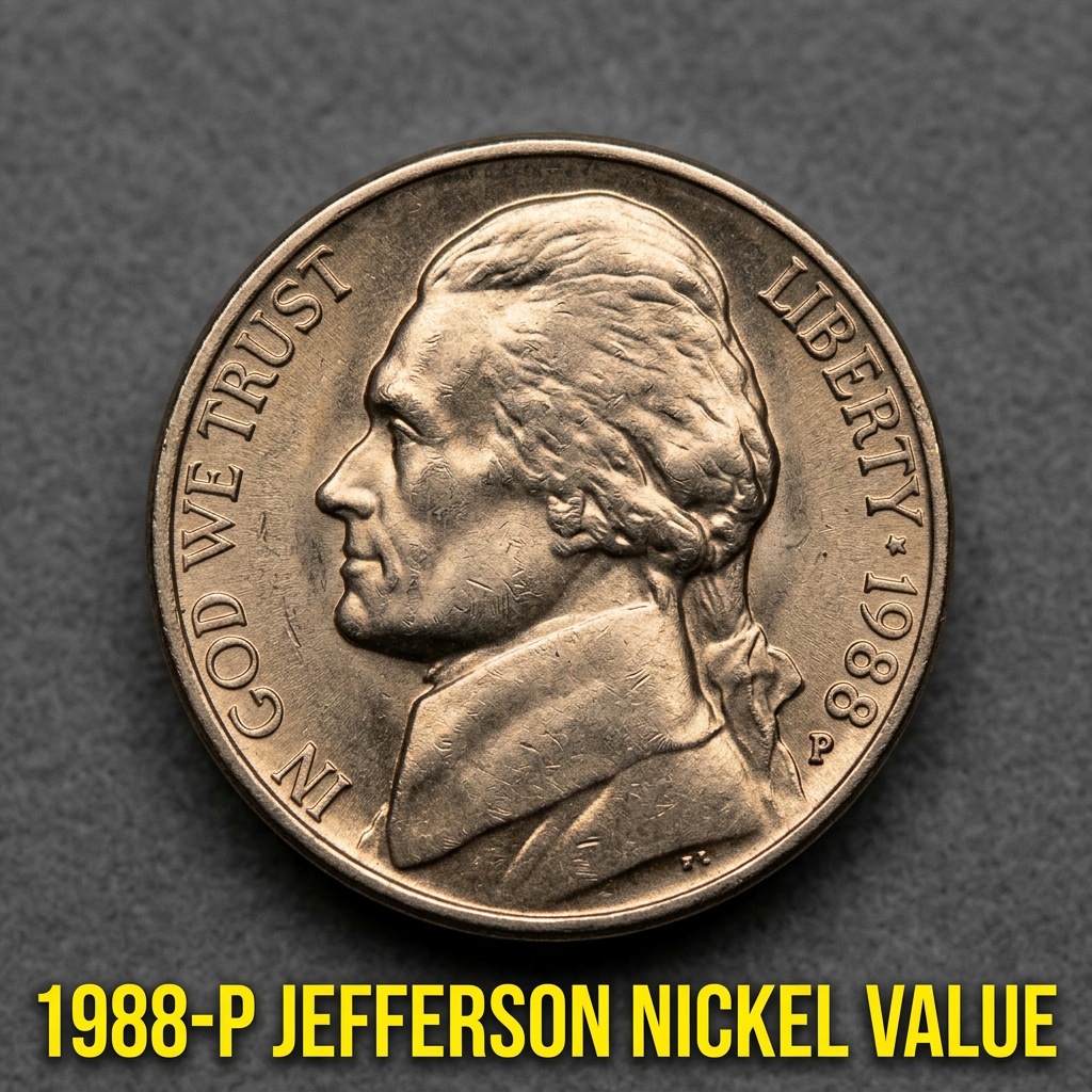 1988-P Jefferson Nickel Value and What It's Really Worth Today