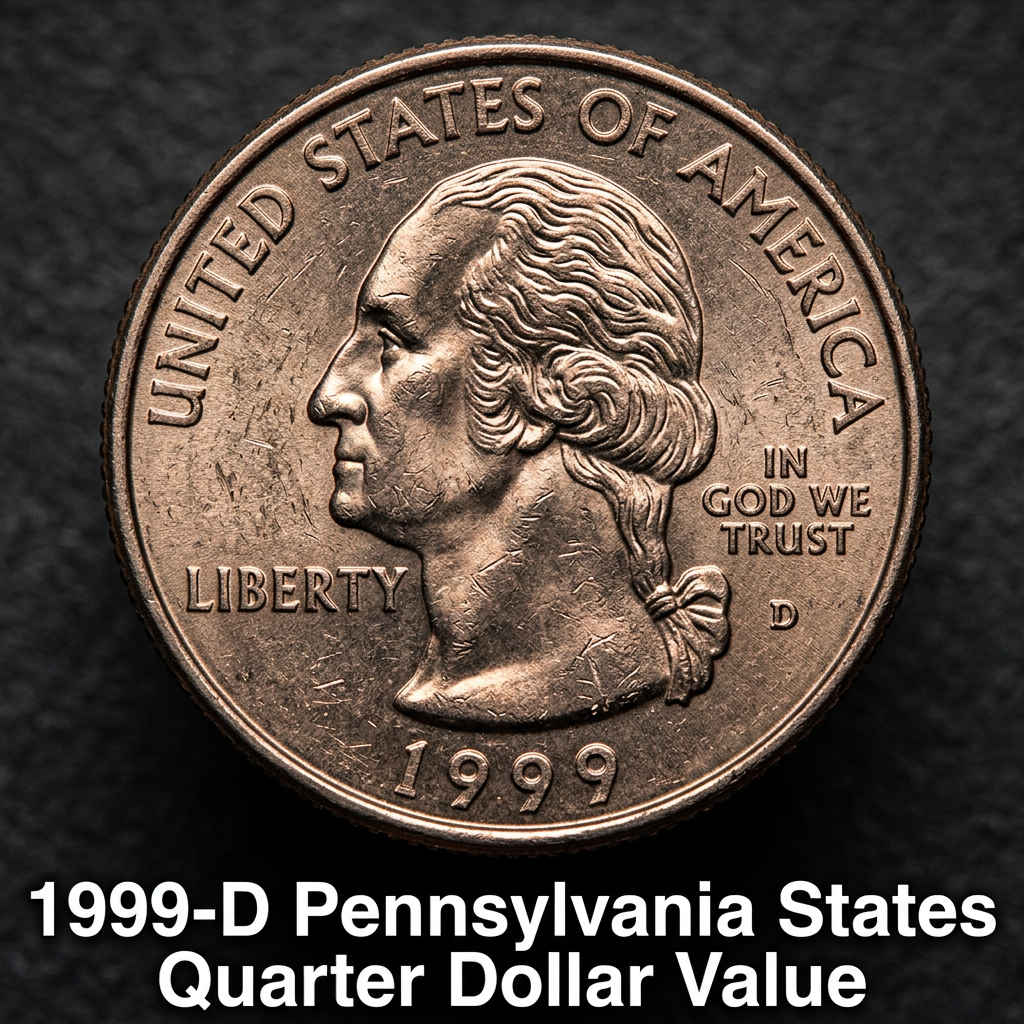 1999-D Pennsylvania State Quarter Value Guide What Is It Worth Today