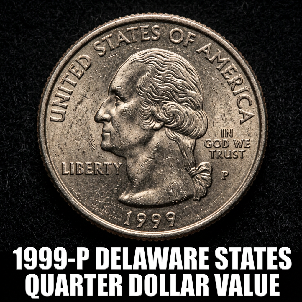 1999-P Delaware State Quarter Value What It's Really Worth Today