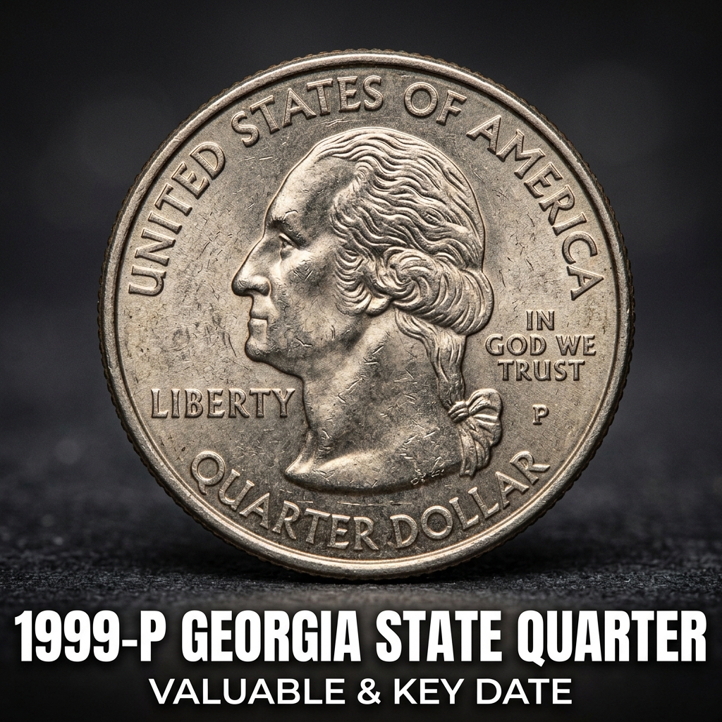 1999-P Georgia State Quarter Value Guide What It's Really Worth Today