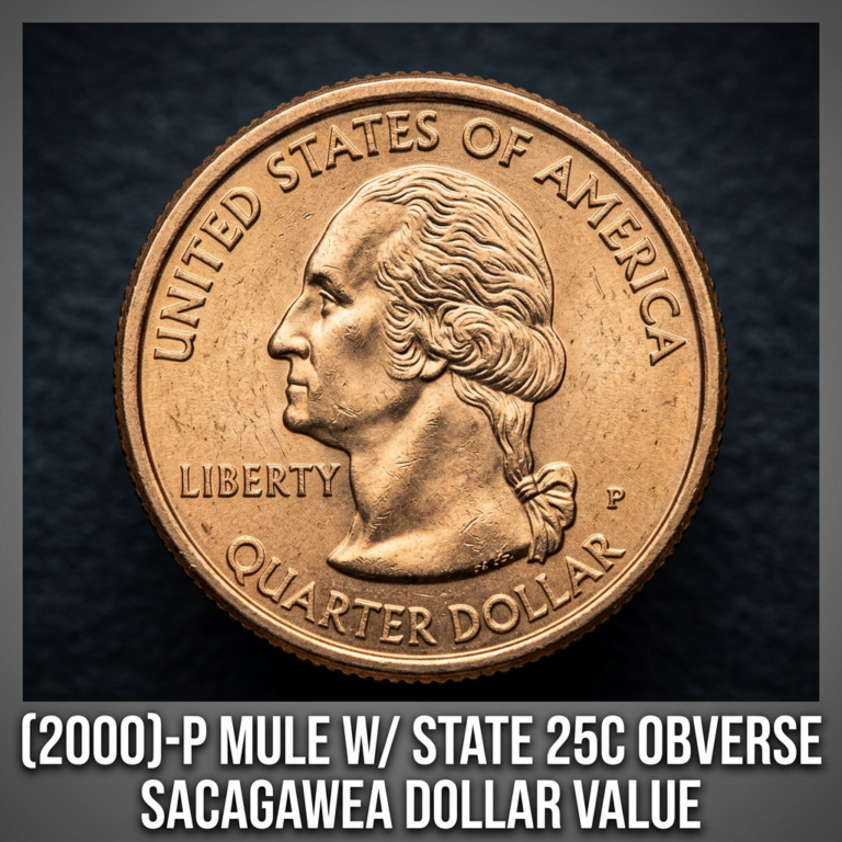 2000-P Mule with State 25C Obverse Sacagawea Dollar Value and What Makes It So Rare